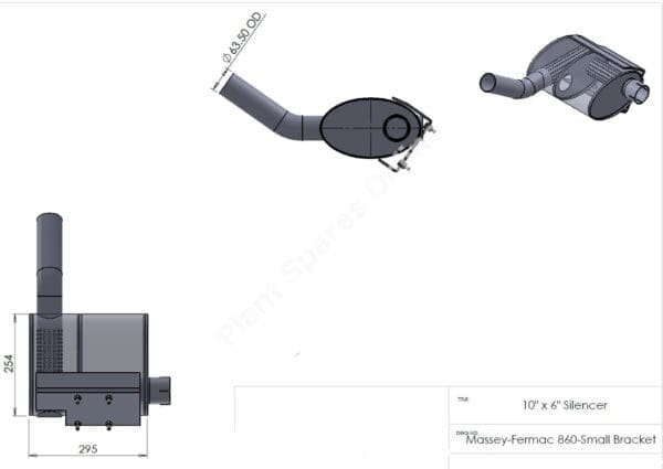 exhaust 860 cw bracket UKEXH118