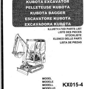 Onderdelenboek gemaakt voor Kubota KX015-4