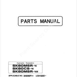 Onderdelenboek voor Kobelco SK80MSR-1E