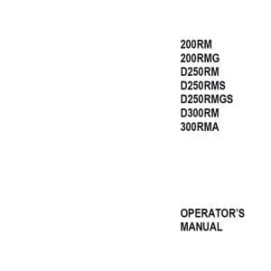 Ops Manual For Ausa 200RM RMG D250 RM RMS D300RM RMA