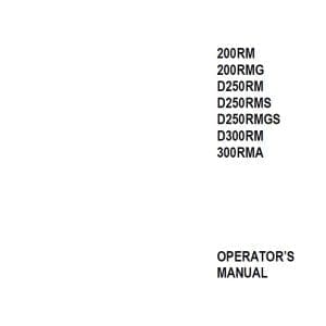 Ops-handleiding voor Ausa 200RM RMG D250 RM RMS D300RM RMA