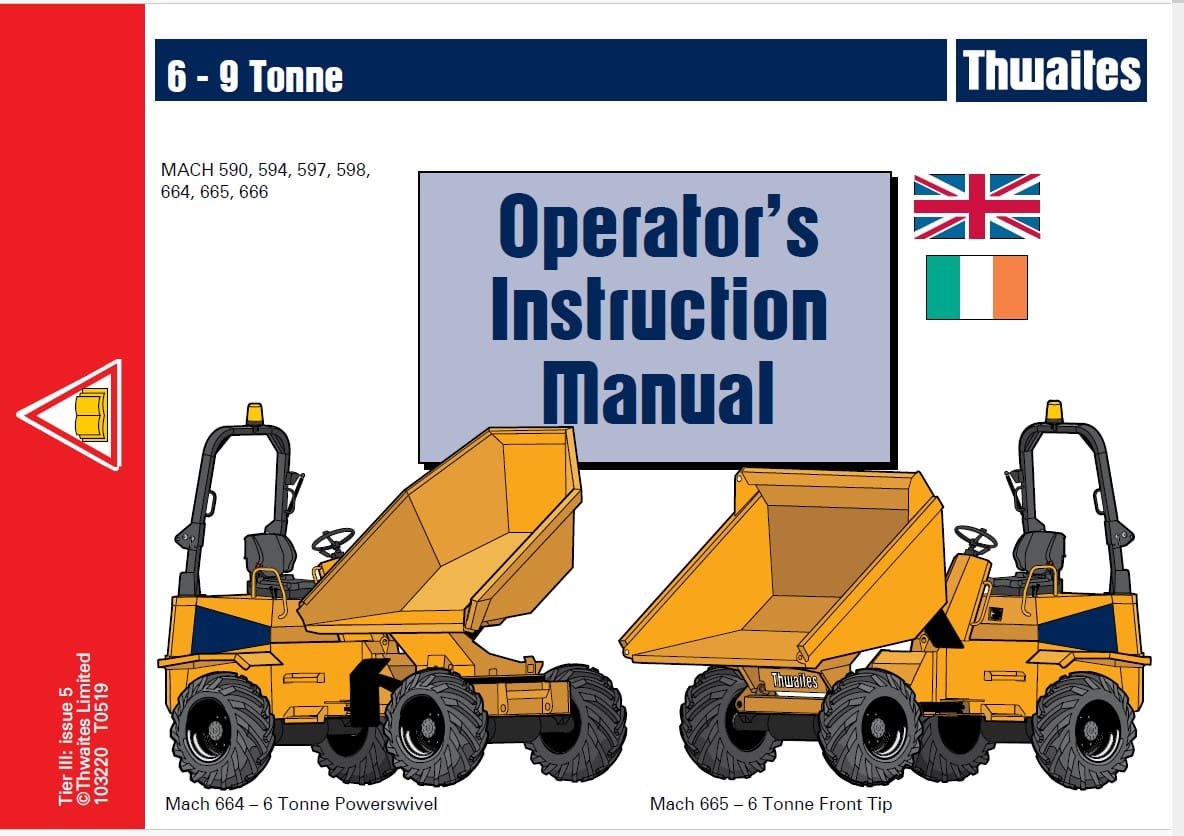 Manuale operativo per Thwaites Mach 590